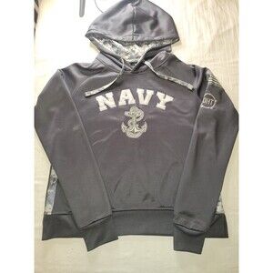 WOMEN'S COLOSSEUM SIZE SMALL NAVY GRAY HOODIE SWEATSHIRT